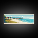 Bahia Blanca, Argentina Panoramic Travel Poster Canvas Print, Bahia Blanca, Argentina Painting, Argentina Art, Bahia Blanca Travel Art, Guest Room Painting