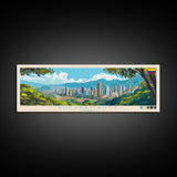 Bucaramanga, Colombia Panoramic Travel Poster Canvas Print, Bucaramanga, Colombia Painting, Colombia Art, Bucaramanga Travel Art, Guest Room Painting