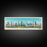 Buenos Aires, Argentina Panoramic Travel Poster Canvas Print, Buenos Aires, Argentina Painting, Argentina Art, Buenos Aires Panoramic Travel Art, Travel Painting
