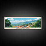 Bukavu, Congo Panoramic Travel Poster Canvas Print, Bukavu, Congo Painting, Congo Art, Bukavu Travel Art, Living Room Painting