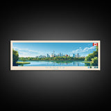 Kanata, Canada Travel Poster Panoramic Canvas Print, Kanata, Canada Painting, Canada Art, Kanata Travel Art, Guest Room Painting