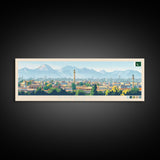 Rawalpindi, Pakistan Panoramic Travel Poster Canvas Print, Rawalpindi, Pakistan Painting, Pakistan Art, Rawalpindi Travel Art, Living Room Painting