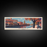 Bendigo, Australia Panoramic Canvas Print, Bendigo, Australia Painting, Australia Art, Bendigo Travel Poster, Travel Art, Guest Room Painting