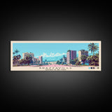 Brazzaville, Republic of the Congo Panoramic Canvas Print, Brazzaville, Republic of the Congo Painting, Republic of the Congo Art, Brazzaville Travel Poster, Travel Art, Guest Room Painting