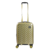Equipaje giratorio rígido expandible Ful Groove de 22", dorado
