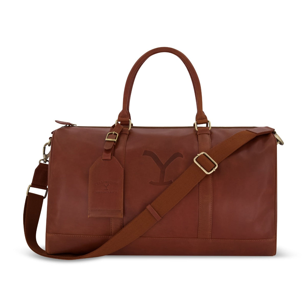 Bolsa de viaje Yellowstone de cuero auténtico de 21"