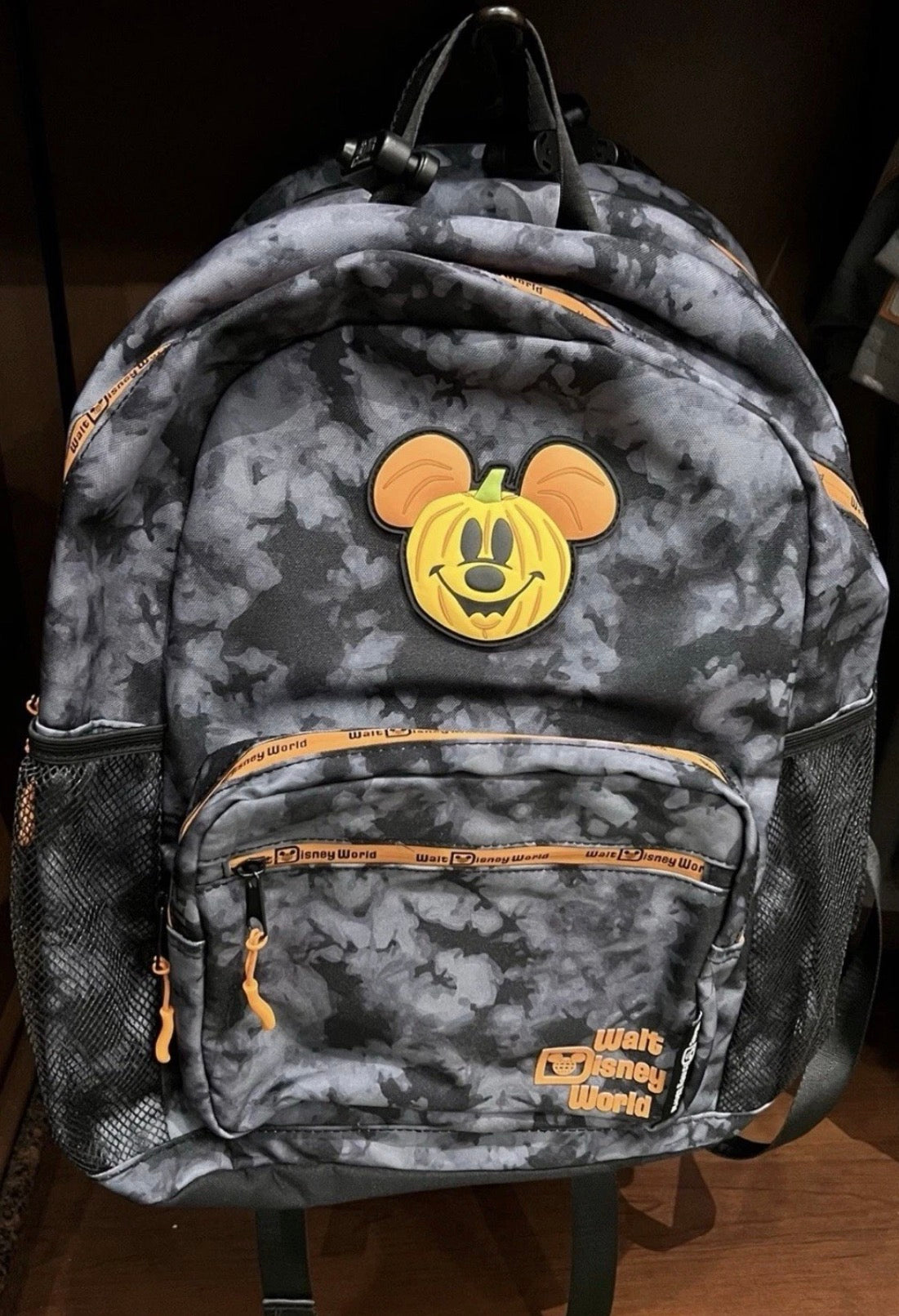 2025 Walt Disney World Parks Halloween Mickey Mouse Pumpkin Full Size Backpack