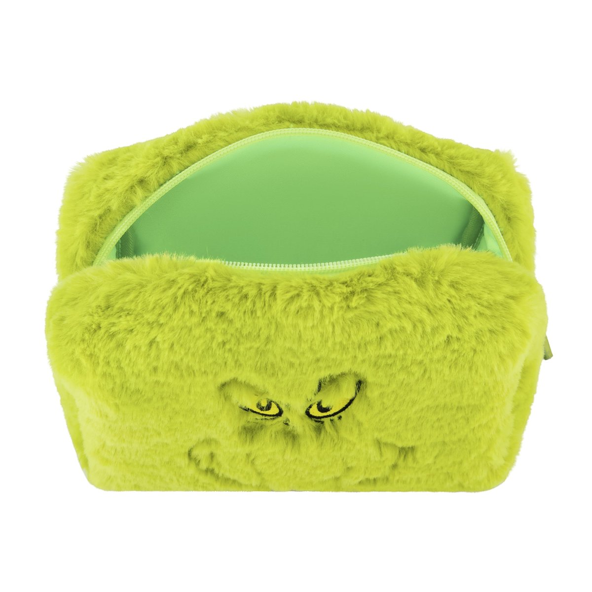 The Grinch Face Plush Cosmetic Bag