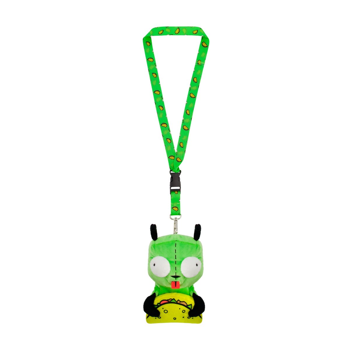 Invader Zim Plush Lanyard with GIR Taco ID Card Holder