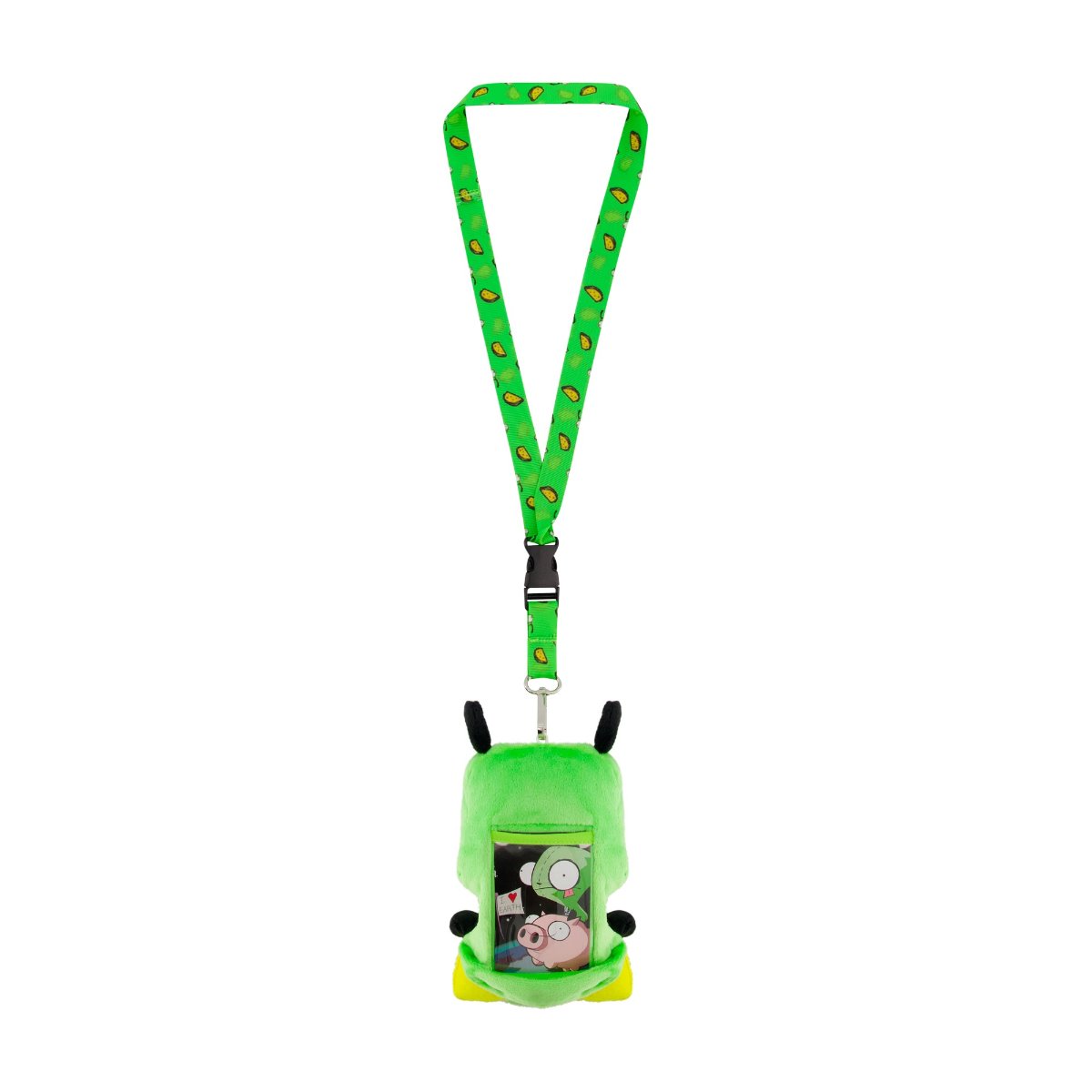 Invader Zim Plush Lanyard with GIR Taco ID Card Holder
