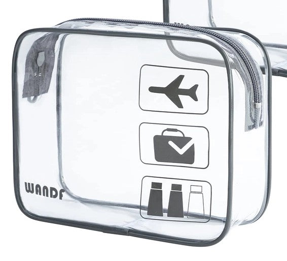 TSA Approved Clear Travel Toiletry Bag by WandF