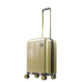 Equipaje giratorio rígido expandible Ful Groove de 22", dorado