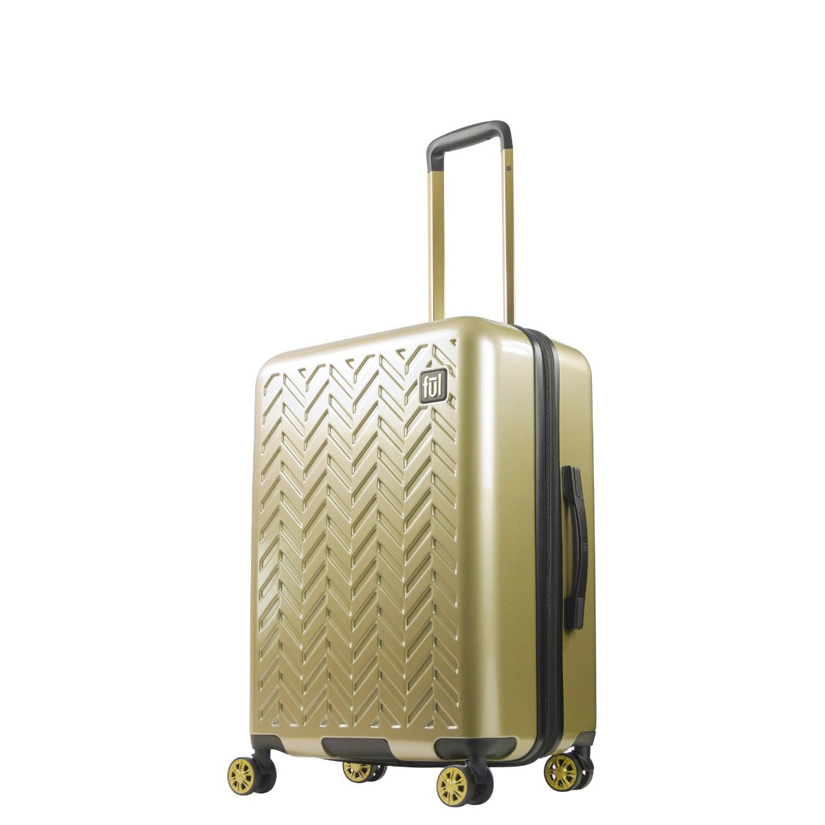 Equipaje giratorio rígido expandible Ful Groove de 27", dorado