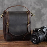 The Calista | Small Leather Camera Bag - Leather Camera Lens Case