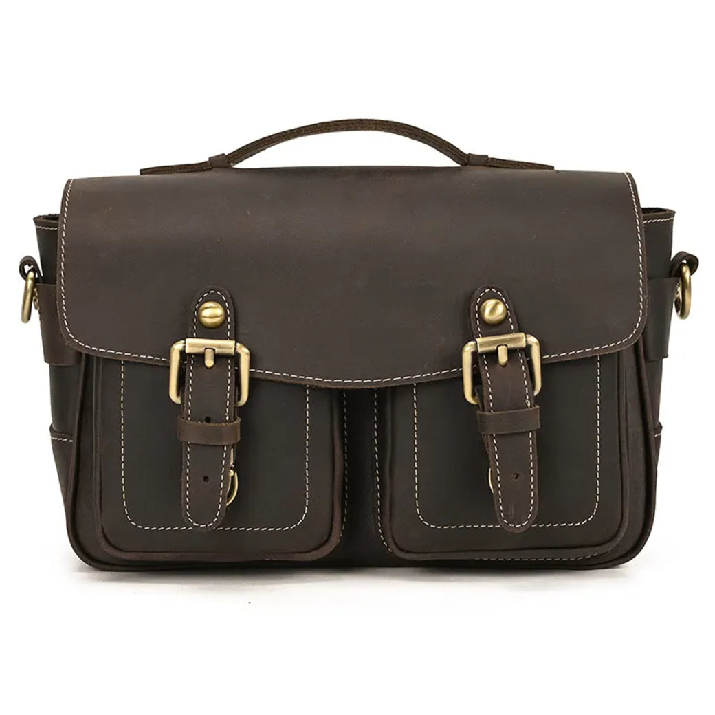 The Faust Leather Camera Bag | Crossbody Vintage Camera Messenger Bag