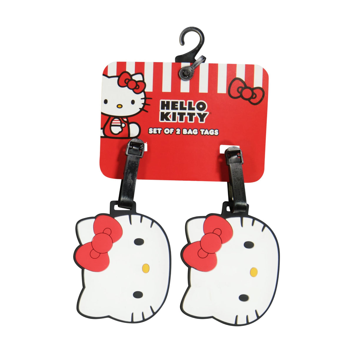 Hello Kitty Head 2-Piece White Luggage Tag Set