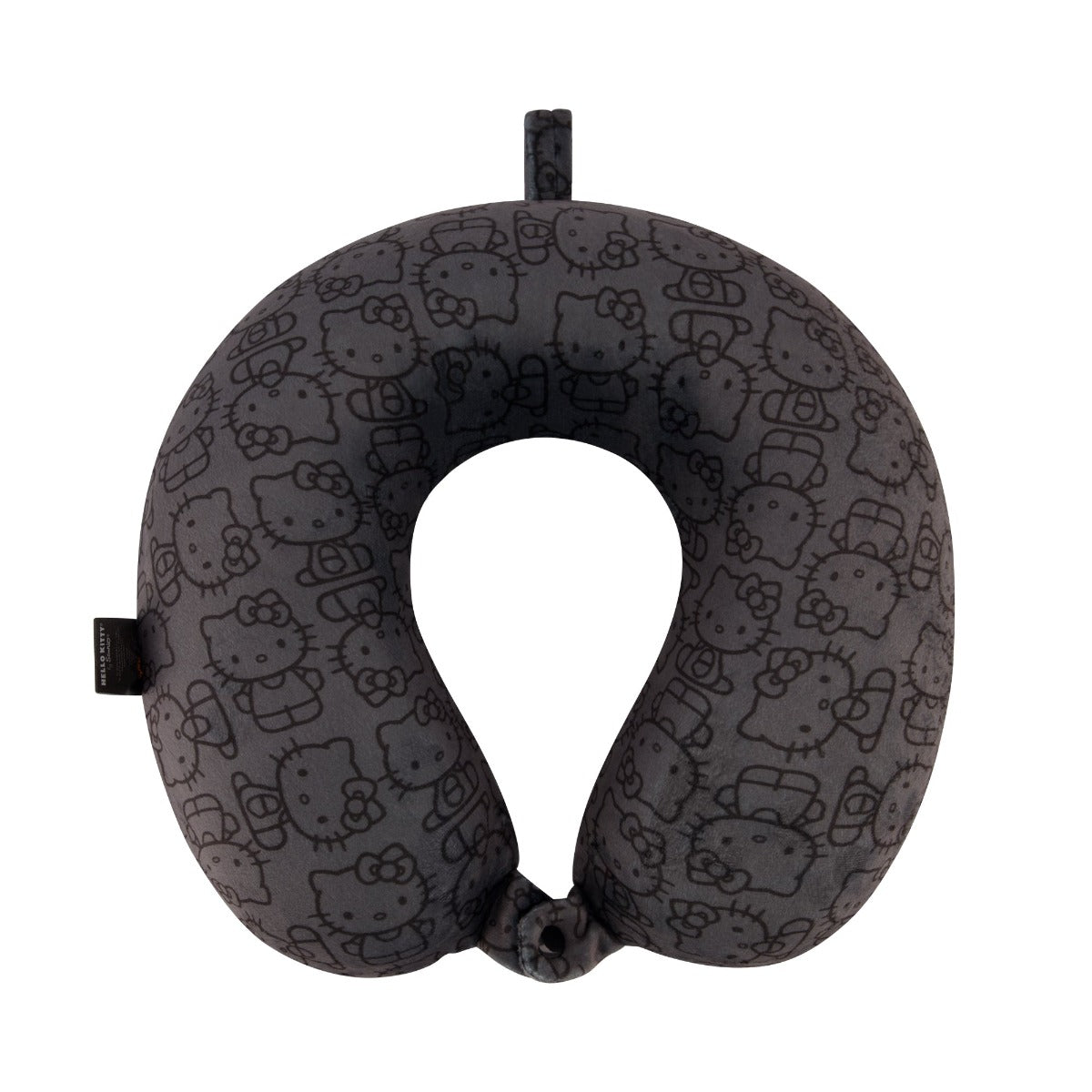 Hello Kitty All Over Icon Almohada de viaje para el cuello de espuma viscoelástica, color negro