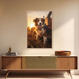 Bernese Mountain Dog Wall Print, Dog Wall Art, Farmhouse Wall Art, Wall Art, Framed Wall Art, Framed Canvas. Wall Print, Wall Canvas