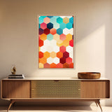 Mid Century Art Print, Framed Modern Art, Geometric Art, Mid Century Modern Wall Art, Colorful Art, MCM Style Canvas Art