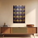 Midcentury Modern Wall art, Framed Canvas Print, Art Deco, Canvas Wall art, Purple colors art, 1930s Style Art, guest room decor, Wall art