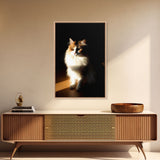 Portrait of a Calico Cat, Framed Canvas Print, Cat Art, Cat Photography, Cat Wall Art