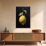 Lemon Wall Art, Food Wall Decor, Kitchen Wall Art, Fruit Art, Minimalist Wall Art, Wall Decor, Canvas Print, Wall Art, Framed Canvas