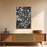 Buttons Wall Decor, Sewing Room, Craft Room, Black And White, Minimalist Print, Wall Decor, Canvas Print, Wall Art, Framed Canvas