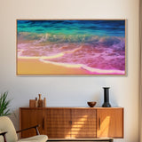 Beach Wall Art, Seashore Wall Decor, Seascape Wall Art, Waves Wall Decor, Panoramic Wall Decor, Canvas Print, Wall Art, Framed Canvas Art