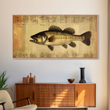 Fish Wall Decor, Animal Wall Art, Nature Wall Art, Minimalist Wall Decor, Panoramic Wall Decor, Canvas Print, Wall Art, Framed Canvas Art
