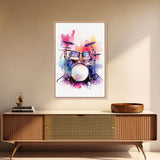 Drum Art, Gift For Drummer, Framed Canvas Print, Studio Art, Music Studio Decor, Drum Set