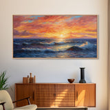 Beach Art, Framed Canvas Print, Beach Wall Art, Gift For Him, Above Sofa Art, Centerpiece Art, Wall Decor, Beach Print, Beach Wall Decor