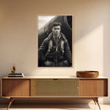 World War 2, Vintage Photo, Aviation Wall Art, Pilot Wall Art, Canvas Print, Wall Art, Vertical Print, Gift For Him, Office Wall Art
