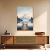 Mountain Print, Water Reflection, Lake Wall Art, Canvas Print, Wall Art, Vertical Art, New Homeowner Gift, Apartment Wall Decor, Room Decor