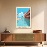Dry Tortugas National Park Florida Travel Art, National Park Print, Minimalist Travel Art, Midcentury Modern Style Landscape Painting