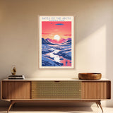 Gates of the Arctic National Park Travel Poster Art, Canvas Print Wall Art, Alaska Travel Art, Midcentury Modern Travel Decor, MCM Wall Art