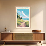 Indiana Dunes National Park Travel Poster Art, Canvas Print Wall Art, Indiana Travel Art, Midcentury Modern Travel Decor, Wall Art