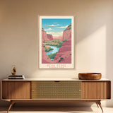Mesa Verde National Park Colorado Travel Art, National Park Print, Minimalist Travel Art, Midcentury Modern Style Landscape Painting