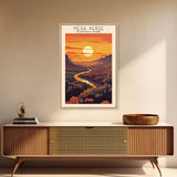 Mesa Verde National Park Colorado Travel Art, National Park Print, Minimalist Travel Art, Midcentury Modern Style Landscape Painting