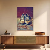 Sneaker Art, Shoe Wall Art, Sneaker Head, Canvas Print, Wall Hanging, Portrait Art, Fashion Wall Art, Gift For Her, Home Wall Decor