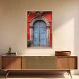 Change1 Indian Wall Art, Colorful Indian Doors, Framed Canvas Print, Painting Print, Traditional Hindu Architecture, Ready To Hang