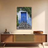 Change2 Mexican Wall Art, Colorful Mexican Door Architecture Painting Framed Canvas Print, Traditional Hacienda Architecture, Ready To Hang