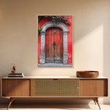Hacienda Architecture Framed Canvas Print, Mexican Wall Art, Art of Mexico, Original Artwork, Wood Framed Ready To Hang