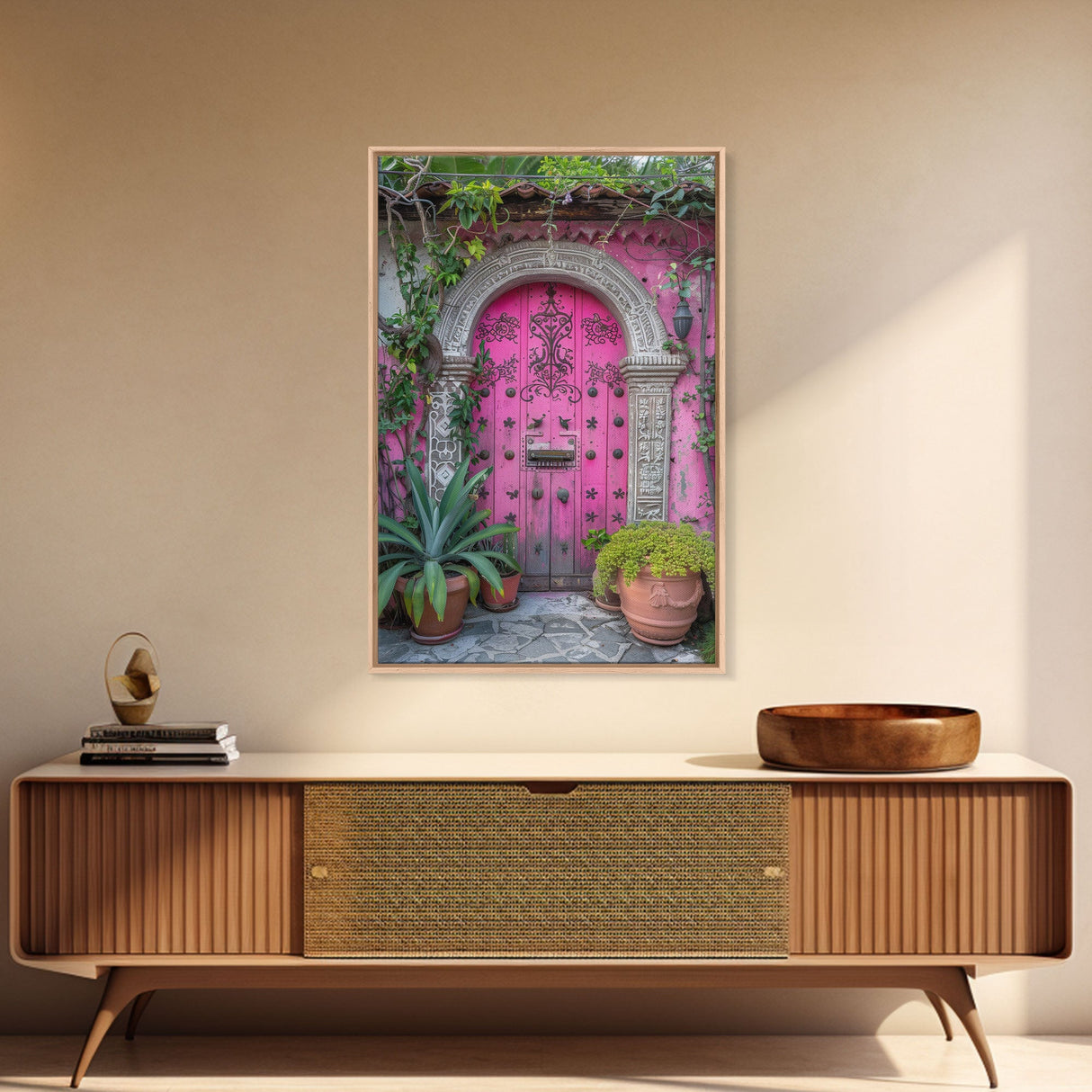 Change456 Architecture Print, 19th Century Architecture Photography, Mexico City Wall Art, Wood Framed Canvas Print