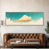 Modern Wall Art - Abstract Oil Painting Print - Extra Large Wall Art - Canvas Wall Hanging - Cloud Painting - Oversized Wall Art - Framed Canvas