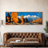 Fall In The Mountains - Vintage Landscape Painting Print - Fall Wall Art - Autumn Centerpiece - Beautiful Fall Wall Art - Canvas Art Print