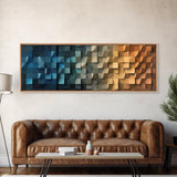 Waves - Abstract Geometric Painting Wall Art - Wood Framed Canvas Print - Abstract Home Decor