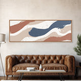 MCM Artwork - Abstract Art - Framed Canvas Print - Wood Framed Mid Century Modern Art - Large Geometric Art, Paint Splotches