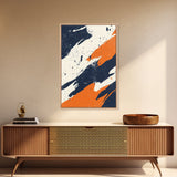 Framed Mid Century Wall Art, Paint Splotches Wall Art Canvas Print, Framed Canvas, Large Mid Century, Original Art Print