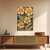Midcentury Boho Modern Art, Abstract Floral Print, Botanical Decor, Florer Painting Wall Art, Canvas Print, Flower Art Prints, Mid Century Art