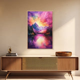 Cute Fantasy Landscape Wall Art Canvas Print, Nursery Decor, Kid's Room Wall Art, Home Decor For Girl's Dorm